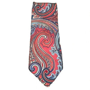 Vtg Countess Mara 100% Silk Paisley Designer Necktie Office Career
